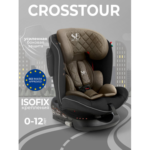 Автокресло группа 0123 (0-36) Sweet Baby Crosstour HB636 360 SPS Isofix Beige