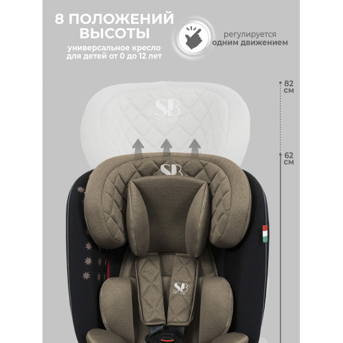 Автокресло группа 0123 (0-36) Sweet Baby Crosstour HB636 360 SPS Isofix Beige