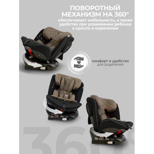 Автокресло группа 0123 (0-36) Sweet Baby Crosstour HB636 360 SPS Isofix Beige