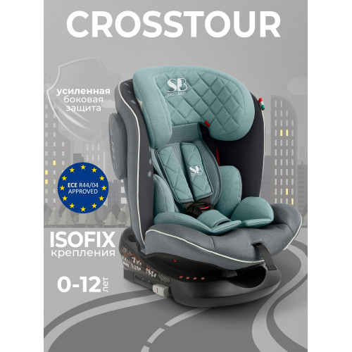 Автокресло группа 0123 (0-36) Sweet Baby Crosstour HB636 360 SPS Isofix Grey/Turquoise