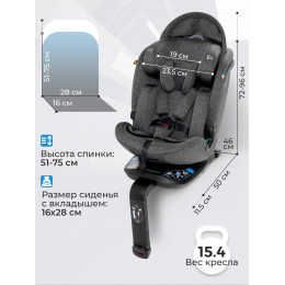 Автокресло Sweet Baby Voyager P12 Pro Grey