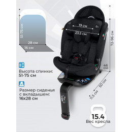 Автокресло Sweet Baby Voyager P12 Pro Black