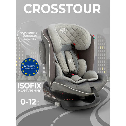 Автокресло группа 0123 (0-36) Sweet Baby Crosstour HB636 360 SPS Isofix Grey