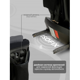 Автокресло группа 0123 (0-36) Sweet Baby Crosstour HB636 360 SPS Isofix Grey/Black