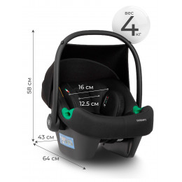Автолюлька Sweet Baby Elegante Plus DK591 Black