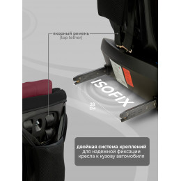 Автокресло группа 0123 (0-36) Sweet Baby Crosstour HB636 360 SPS Isofix Wine / Black
