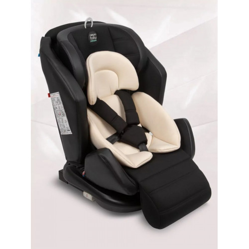 Автокресло детское AmaroBaby Favorite ISOFIX, 0+/1/2/3 чёрный/бежевый