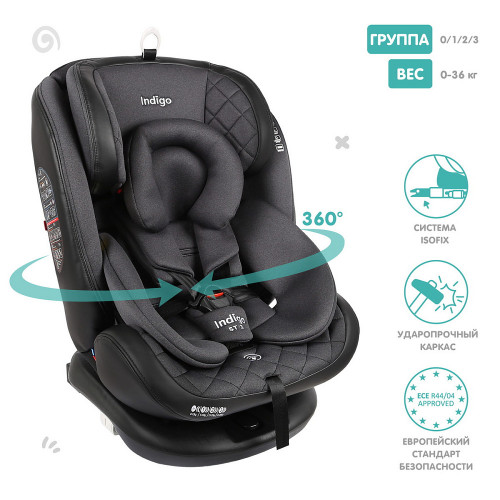 Автокресло Indigo Aero Isofix черный