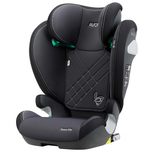 Автокресло Avova Sora Fix (15-36 кг, 100-150 см) Grey & Black