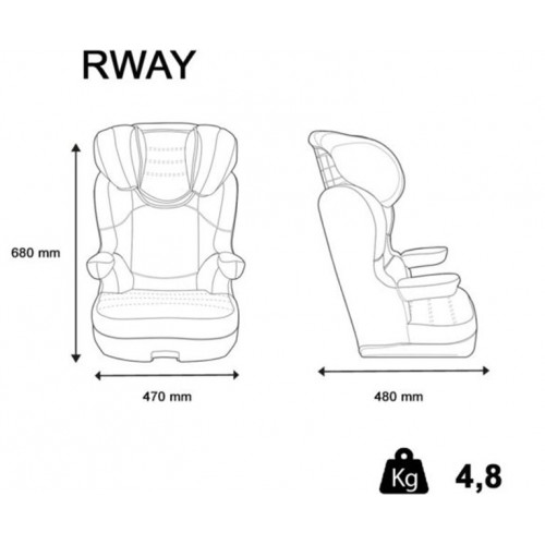 Автокресло Nania Rway First (15-36 кг), Evazion Lilac (Серо-голубой)