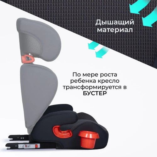 Автокресло Farfello YKO-969 ISOFIX 15-36 кг Grey/серое