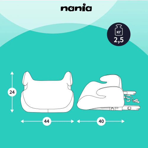 Автокресло-бустер Nania Topo Easyfix (15-36 кг), Tech London (Серый в клетку)