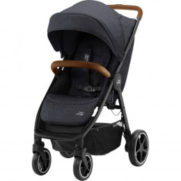 Коляска прогулочная Britax Roemer B-Agile R, Black Shadow / Brown (Черный / Коричневый бампер)