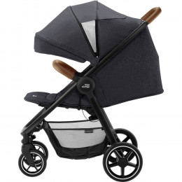 Коляска прогулочная Britax Roemer B-Agile R, Black Shadow / Brown (Черный / Коричневый бампер)