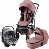 Коляска 3 в 1 Britax Roemer Smile 5Z, Dusty Rose (Розовый) + Автокресло Baby-Safe Core, Frost Grey (Серый)