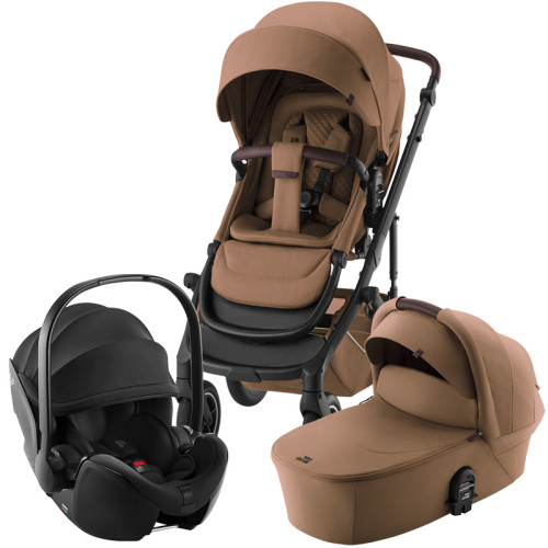 Коляска 3 в 1 Britax Roemer Smile 5Z LUX|Warm Caramel + BABY-SAFE PRO Classic Deep Black