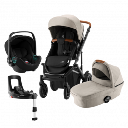 Коляска 4 в 1 Britax Roemer Smile III, Pure Beige / Space Black (Бежевый / Черный)