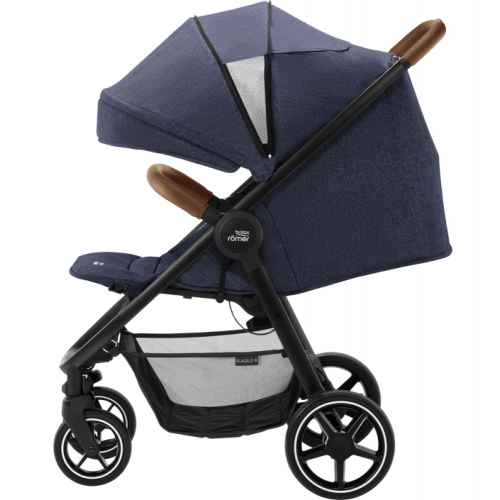 Коляска прогулочная Britax Roemer B-Agile R, Navy Ink / Brown (Синий / Коричневый бампер)