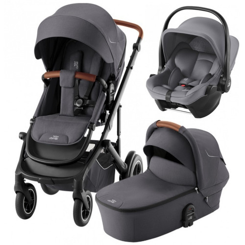 Коляска 3 в 1 Britax Roemer Smile 5Z, Midnight Grey + BABY-SAFE CORE Frost Grey