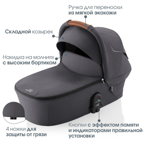 Коляска 3 в 1 Britax Roemer Smile 5Z, Midnight Grey + BABY-SAFE CORE Frost Grey