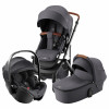 Коляска 3 в 1 Britax Roemer Smile 5Z, Midnight Grey (Темно-серый) + Автокресло Britax Roemer Baby-Safe Pro (0-13 кг), Space Black (Черный)