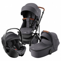 Коляска 3 в 1 Britax Roemer Smile 5Z, Midnight Grey (Темно-серый) + Автокресло Britax Roemer Baby-Safe Pro (0-13 кг), Space Black (Черный)