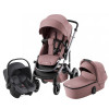 Коляска 3 в 1 Britax Roemer Smile 5Z, Dusty Rose (Розовый) + Автокресло Baby-Safe Core, Midnight Grey (темно-серый)