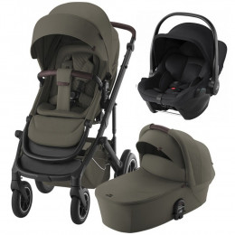 Коляска 3 в 1 Britax Roemer Smile 5Z LUX, Urban Olive + BABY-SAFE CORE Space Black