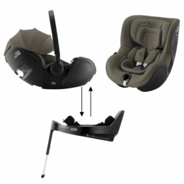 Комплект 3 в 1 Автокресло Britax Roemer Baby-Safe Pro (0-13 кг) + База Vario Base 5Z + Автокресло Dualfix 5Z Lux (0-18 кг), Urban Olive (Темно-зеленый)