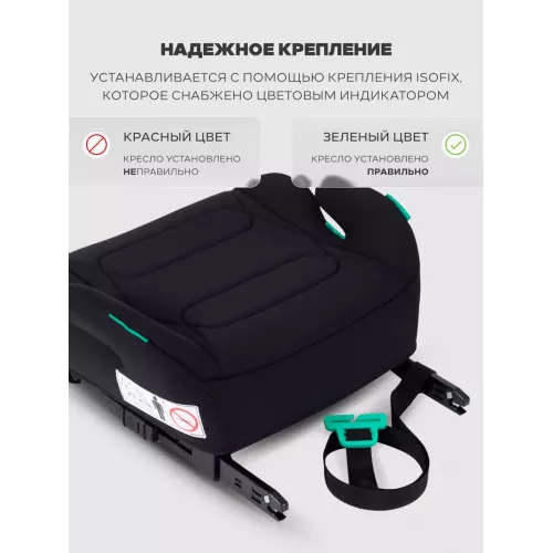 Автокресло-бустер Rant Micro PRO Isofix (125-150 см) black
