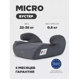 Автокресло-бустер Rant Micro группа 3 (22-36 кг) grey