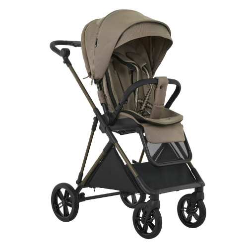 PITUSO коляска детская CARBON RX (прогулочная) Tuareg Beige/рама carbon gold/PU