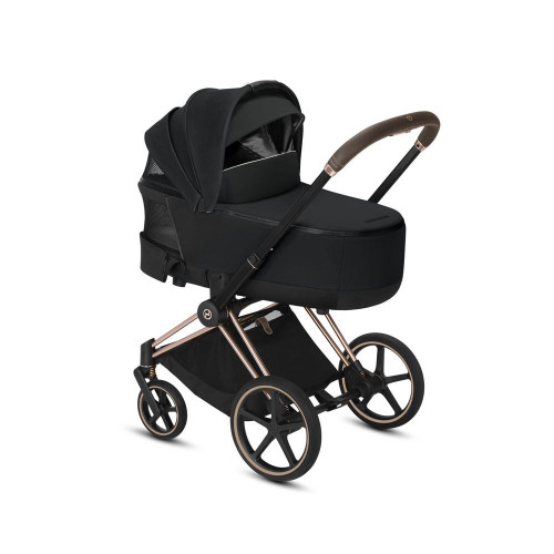 Коляска 2 в 1 Cybex Priam III Birds of Paradise шасси Rose Gold, Birds of Paradise (Темно-зеленый с узором)