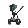Коляска 2 в 1 Cybex Priam III Birds of Paradise шасси Rose Gold, Birds of Paradise (Темно-зеленый с узором)
