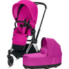 Коляска 2 в 1 Cybex Priam III шасси Chrome Black, Fancy Pink (Розовый)