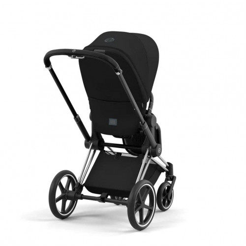 Коляска 2 в 1 Cybex Priam IV шасси Chrome Black, Deep Black (Черный)
