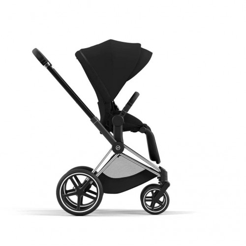 Коляска 2 в 1 Cybex Priam IV шасси Chrome Black, Deep Black (Черный)