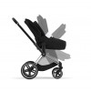 Коляска 2 в 1 Cybex Priam IV шасси Chrome Black, Deep Black (Черный)