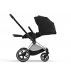 Коляска 2 в 1 Cybex Priam IV шасси Chrome Black, Deep Black (Черный)