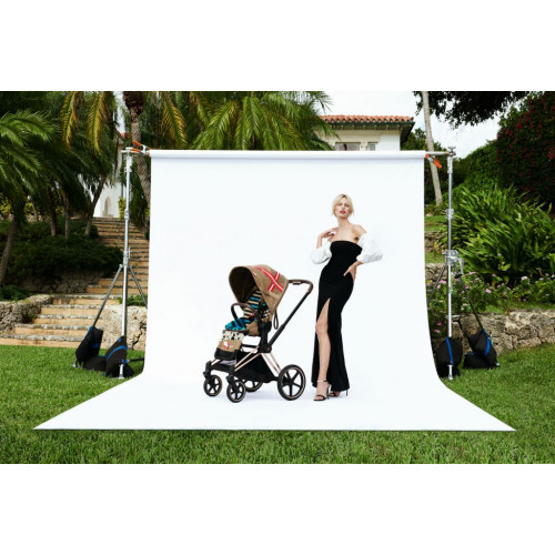 Коляска 2 в 1 Cybex Priam III KK One Love шасси Rose Gold, KK One Love (Коричневый с рисунком)