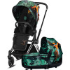 Коляска 2 в 1 Cybex Priam III Birds of Paradise шасси Chrome Black, Birds of Paradise (Темно-зеленый с узором)