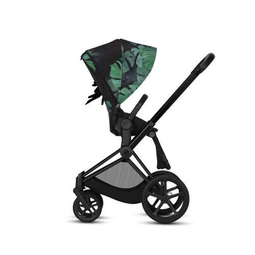 Коляска 2 в 1 Cybex Priam III Birds of Paradise шасси Chrome Black, Birds of Paradise (Темно-зеленый с узором)