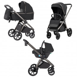 Коляска 3 в 1 Carrello Omega CRL-6535/1, Absolute Black (Черный)