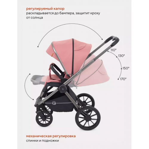 Коляска 3 в 1 Rant Falcon RA098, Pink (Розовый)