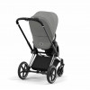 Коляска 3 в 1 Cybex Priam IV шасси Rose Gold + Автокресло Cybex Cloud Z2 i-Size, Soho Grey (Серый)