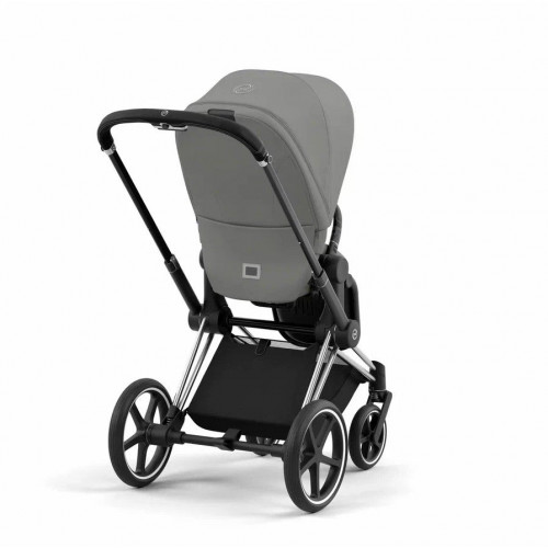 Коляска 3 в 1 Cybex Priam IV шасси Rose Gold + Автокресло Cybex Cloud Z2 i-Size, Soho Grey (Серый)