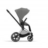 Коляска 3 в 1 Cybex Priam IV шасси Rose Gold + Автокресло Cybex Cloud Z2 i-Size, Soho Grey (Серый)