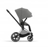 Коляска 3 в 1 Cybex Priam IV шасси Rose Gold + Автокресло Cybex Cloud Z2 i-Size, Soho Grey (Серый)