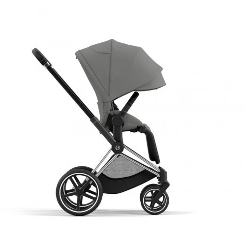 Коляска 3 в 1 Cybex Priam IV шасси Rose Gold + Автокресло Cybex Cloud Z2 i-Size, Soho Grey (Серый)