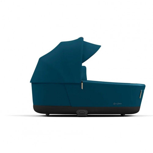 Коляска 3 в 1 Cybex Priam IV шасси Matt Black + Автокресло Cybex Cloud Z2 i-Size, Mountain Blue (Синий)